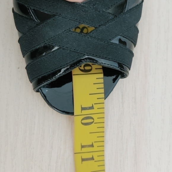 STUART WEITZMAN Bandaritz black patent leather peep toe heels - Picture 10 of 11